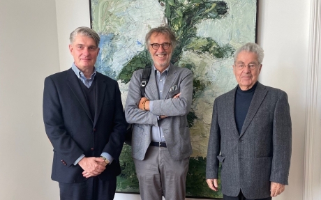 Heinz Fischer gemeinsam mit dem VÖV-Vorsitzenden Gerwin Müller und Generalsekretär John Evers  