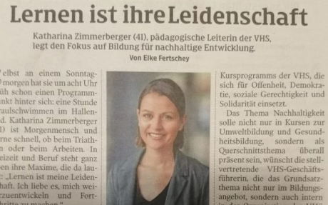 Zeitungsausschnitt: Katharina Zimmerberger, Kärntnerin des Tages 25.01.2023